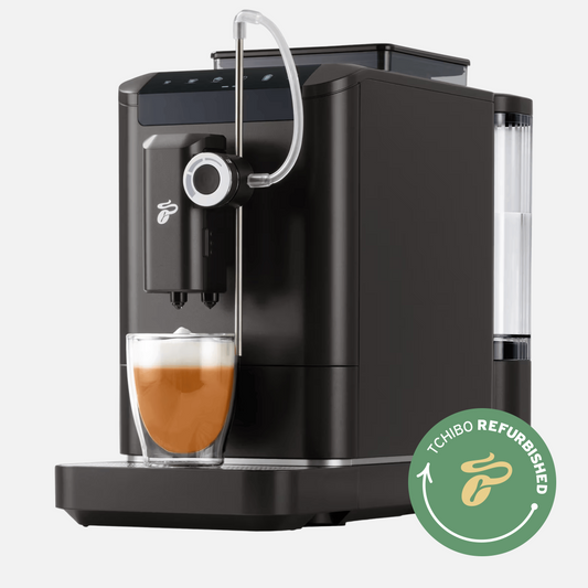 Generalüberholter Tchibo Esperto2 Milk Kaffeevollautomat in Anthrazit mit Latte